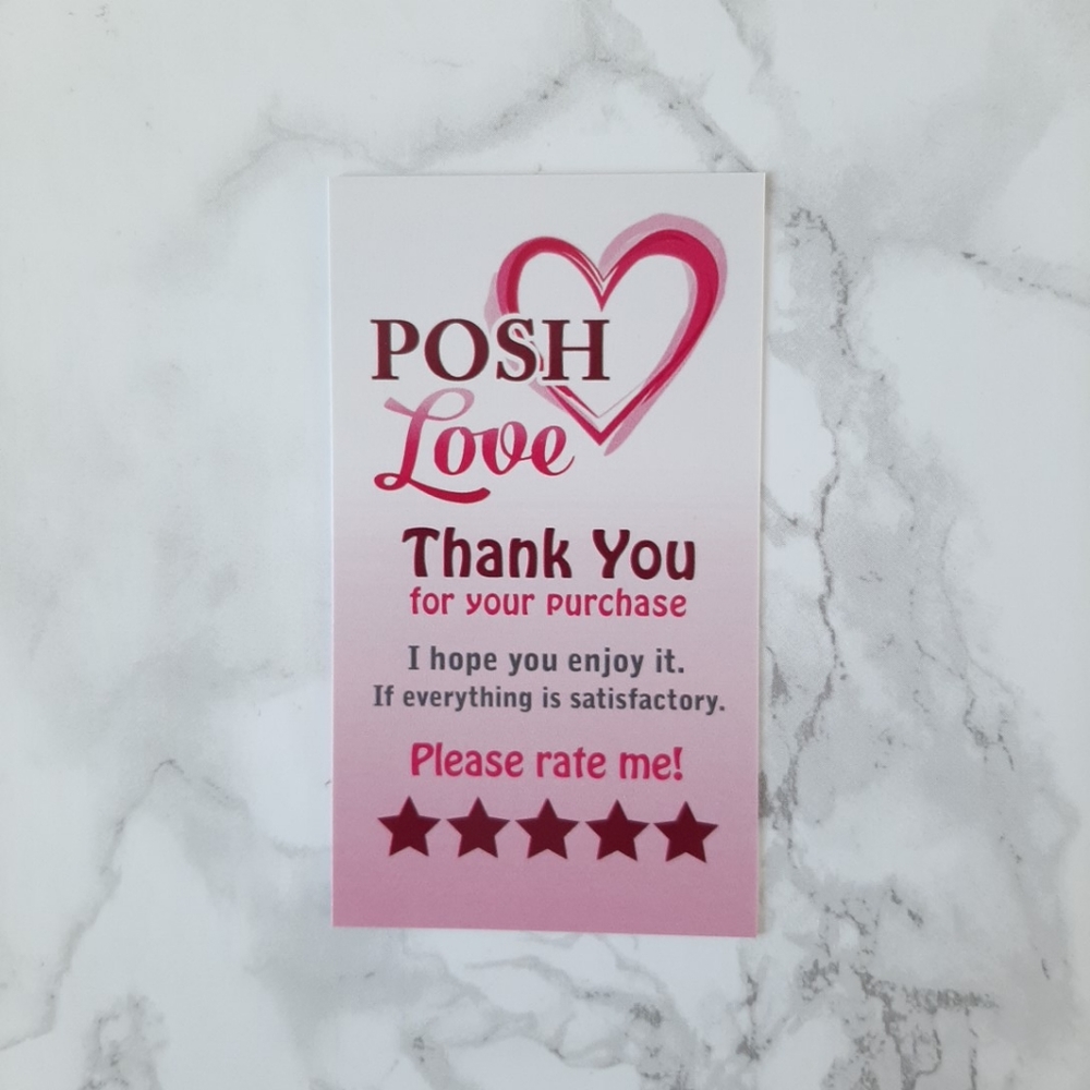 80 Customized Hearts Thank you cards 3.5" x 2" - Picture 4 of 6